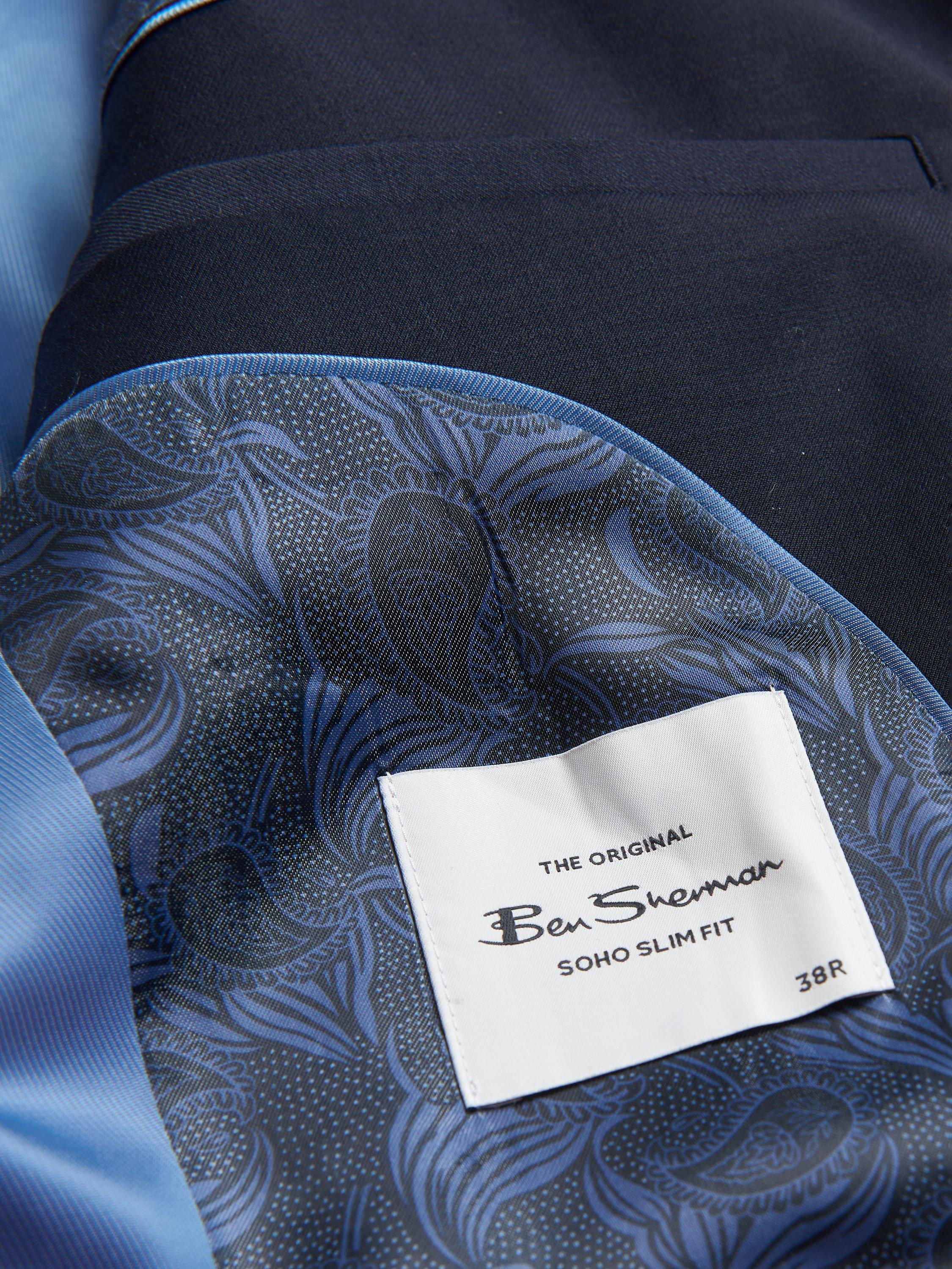 Product image 6 of 7, which shows Ben Sherman Wool Blend Twill Blazer, Navy, 38R