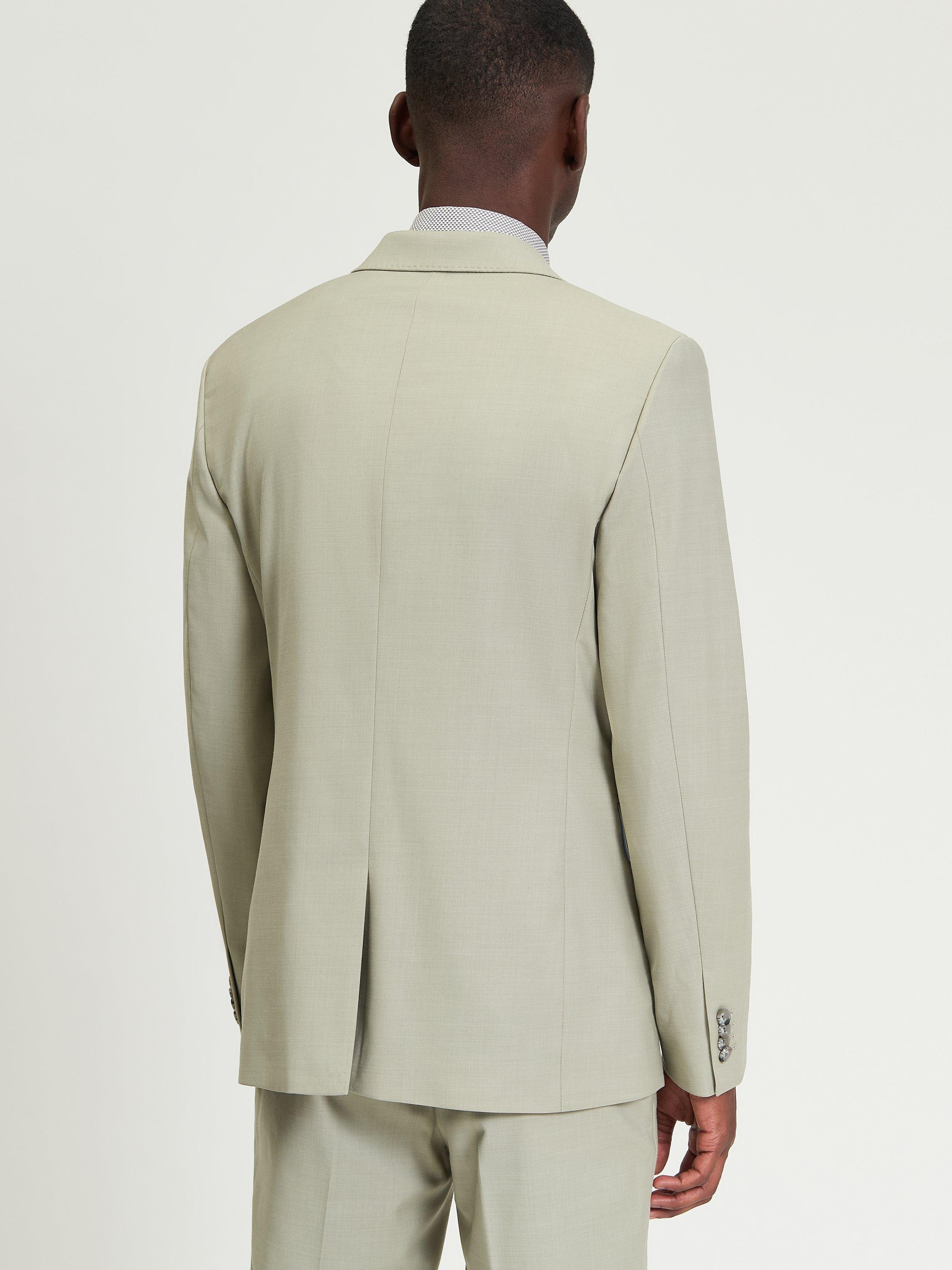 Product image 3 of 7, which shows Ben Sherman Wool Blend Signature Twill Blazer, Sage, 38R