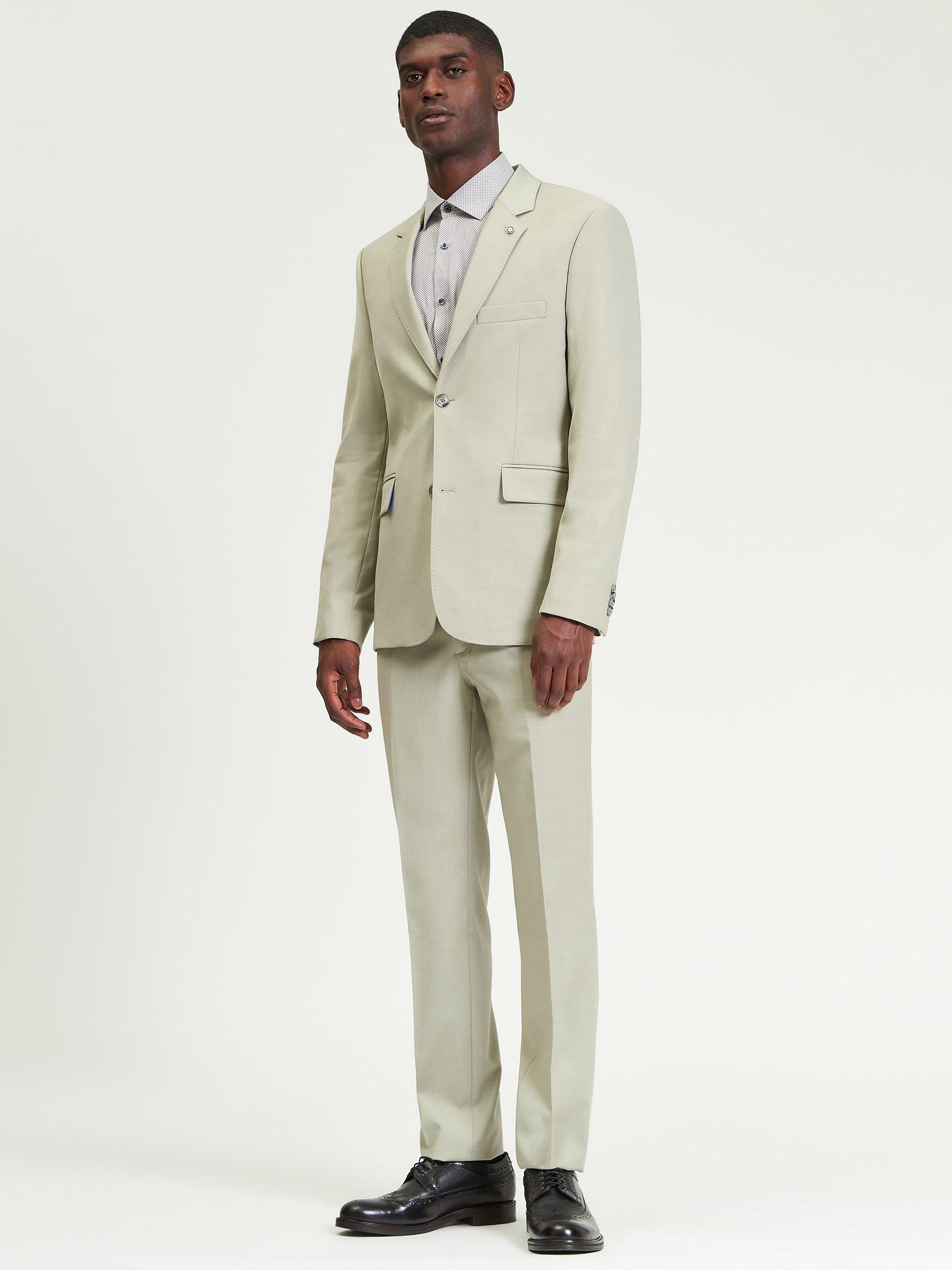Product image 4 of 7, which shows Ben Sherman Wool Blend Signature Twill Blazer, Sage, 38R