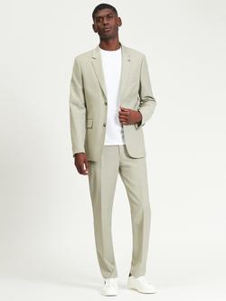 Ben Sherman Wool Blend Signature Twill Trousers, Sage, Sage