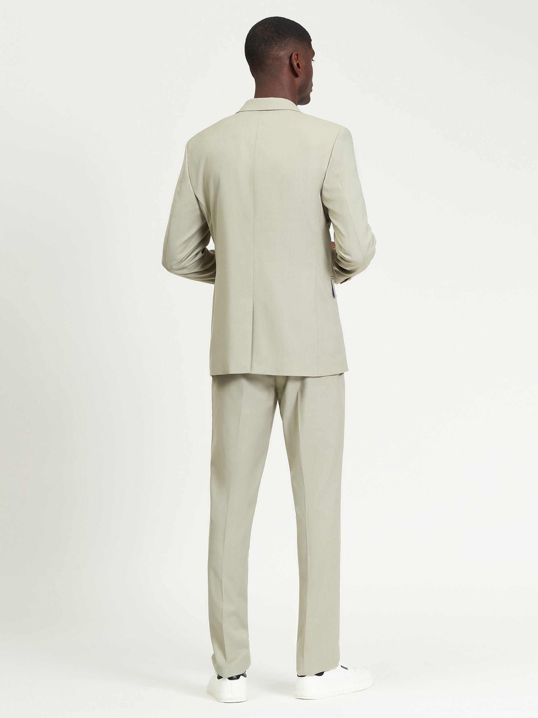 Product image 3 of 5, which shows Ben Sherman Wool Blend Signature Twill Trousers, Sage, 30R