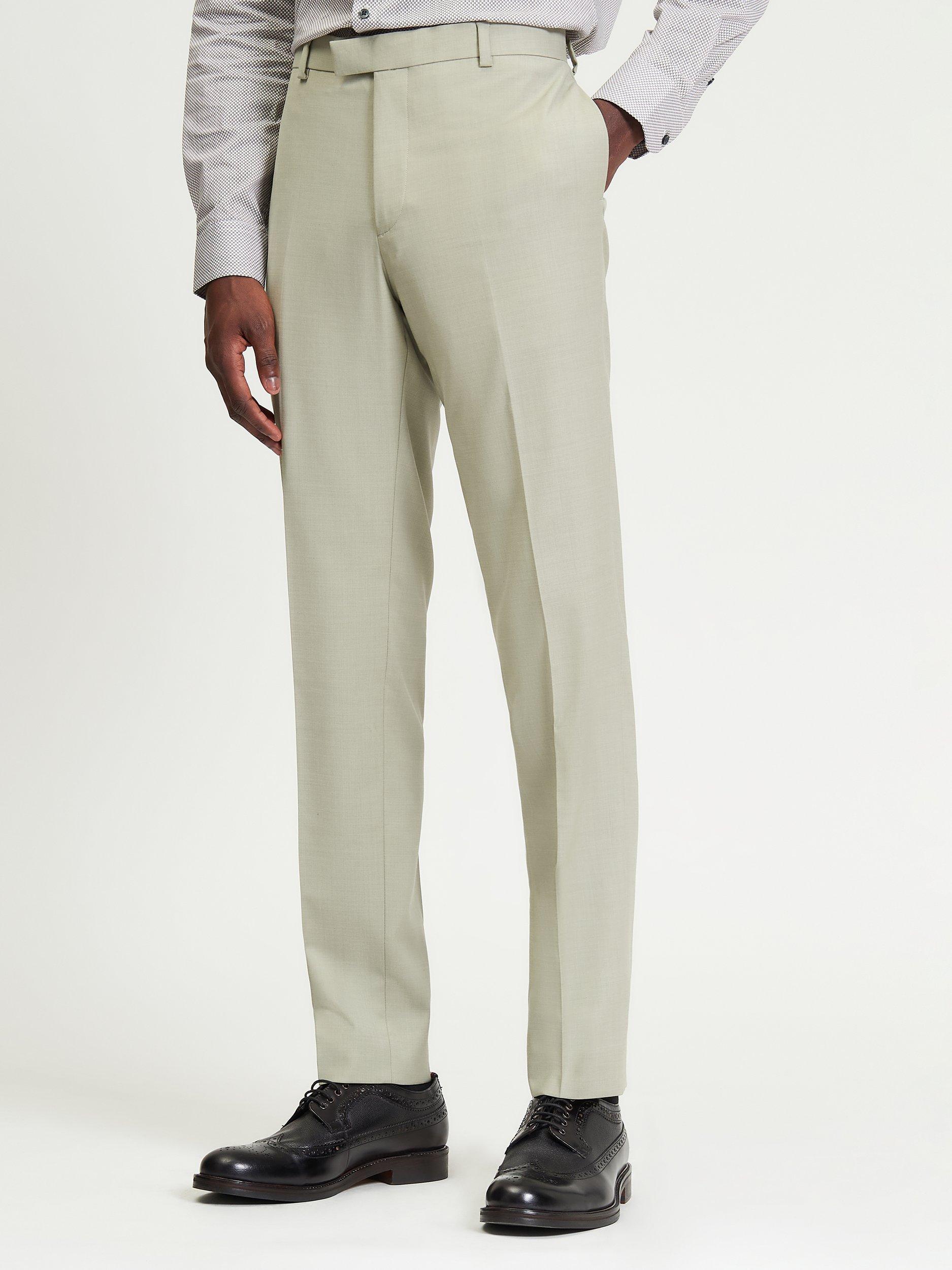 Product image 4 of 5, which shows Ben Sherman Wool Blend Signature Twill Trousers, Sage, 30R