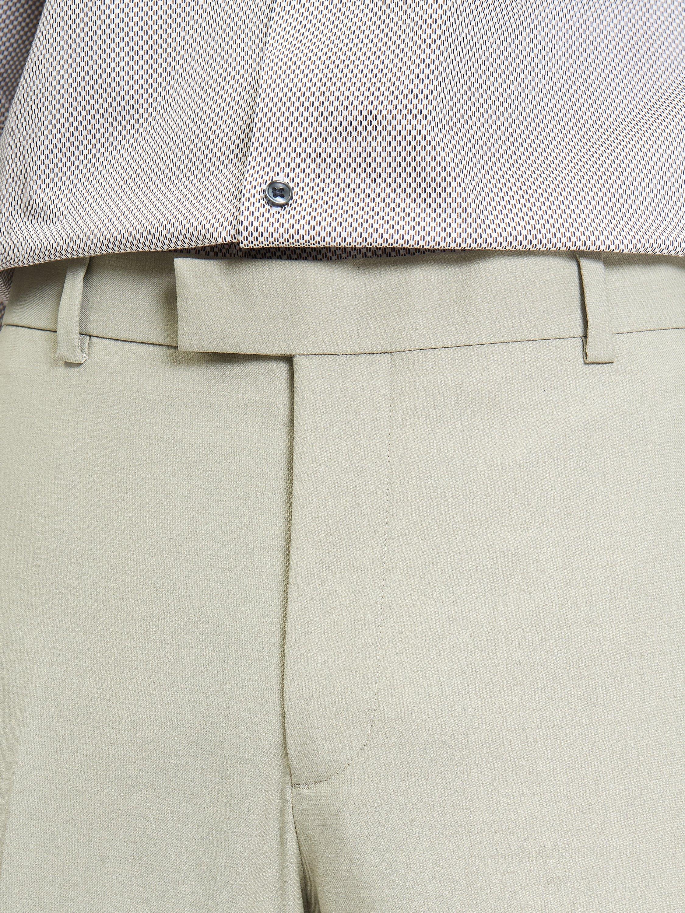 Product image 5 of 5, which shows Ben Sherman Wool Blend Signature Twill Trousers, Sage, 30R