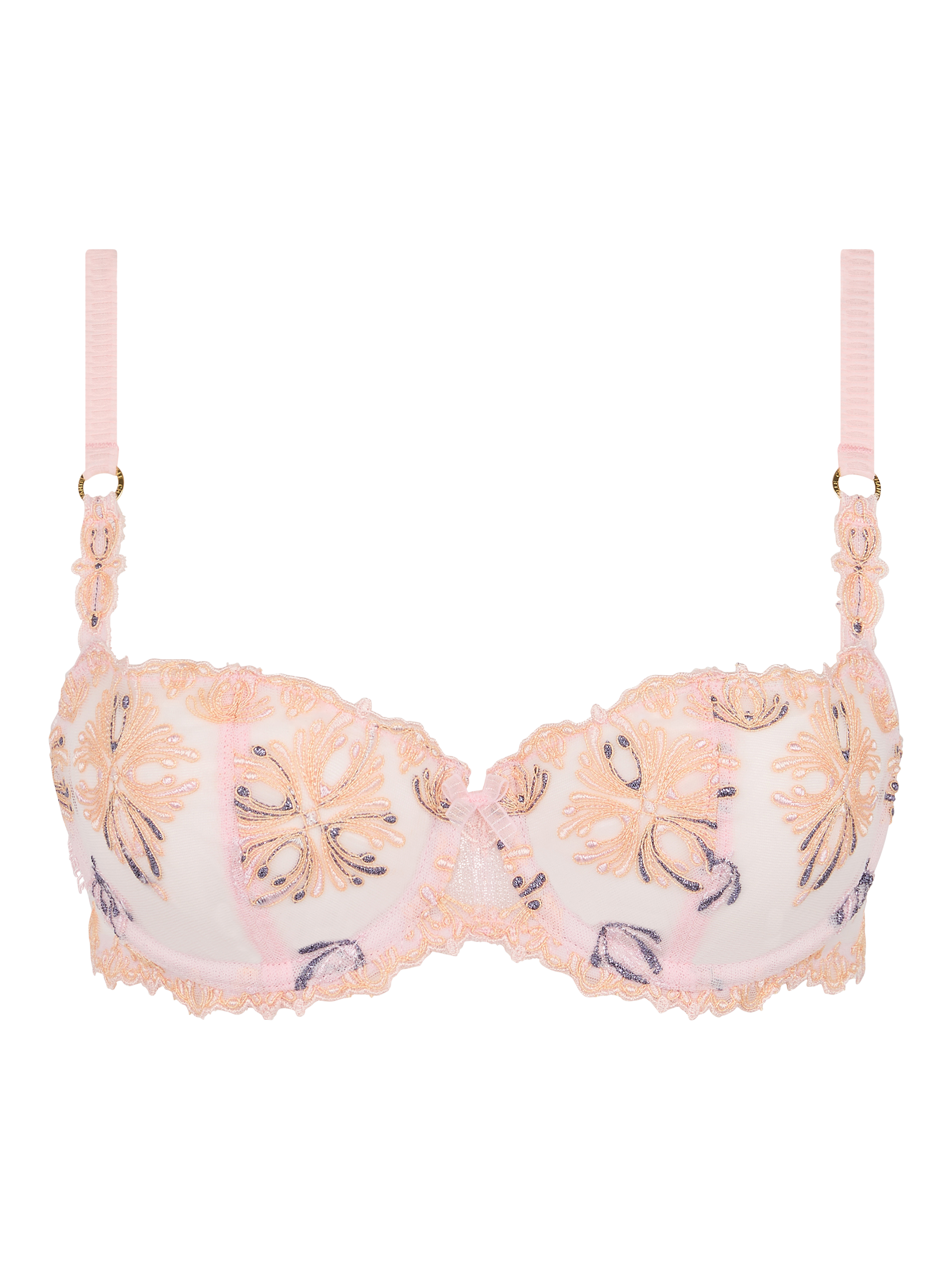 Product image 5 of 5, which shows Chantelle Champs Elysées Lace Balconette Bra, Nymphea Pink, 34C