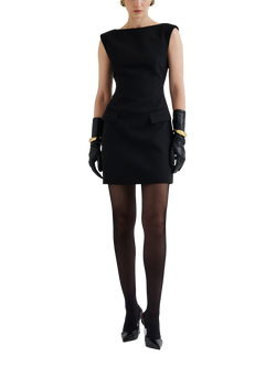 Malina Adelina Sleeveless Mini Dress, Black, Black