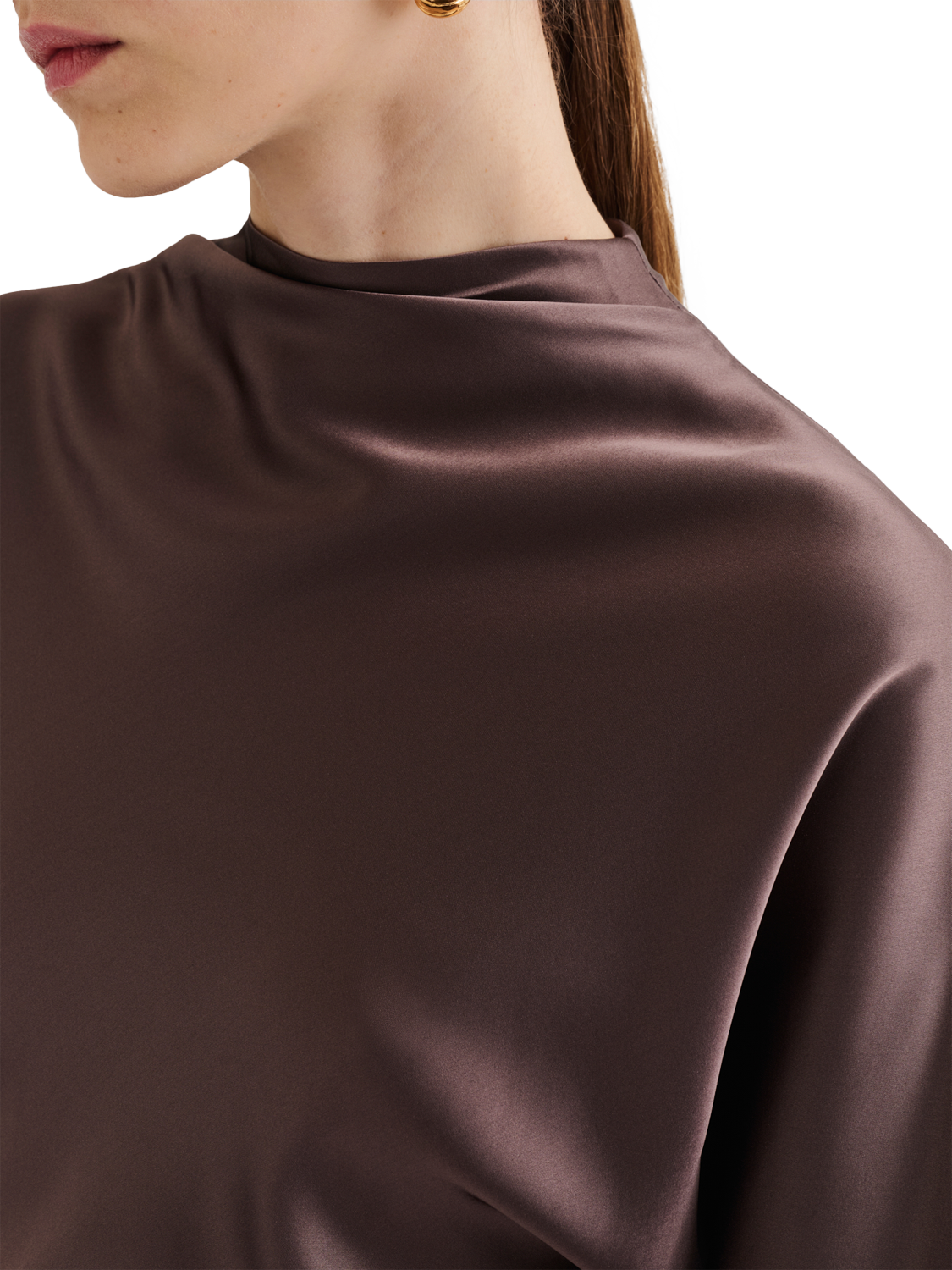 Product image 3 of 5, which shows Malina Zora Barrel Mini Dress, Chocolate, 8