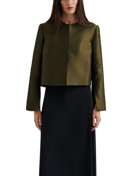 Malina Ruthie Slit Sleeve Top, Olive