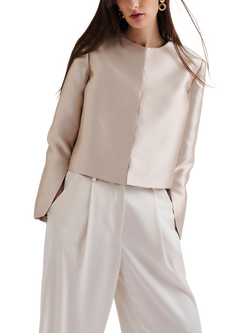Malina Ruthie Slit Sleeve Top, Soft Beige
