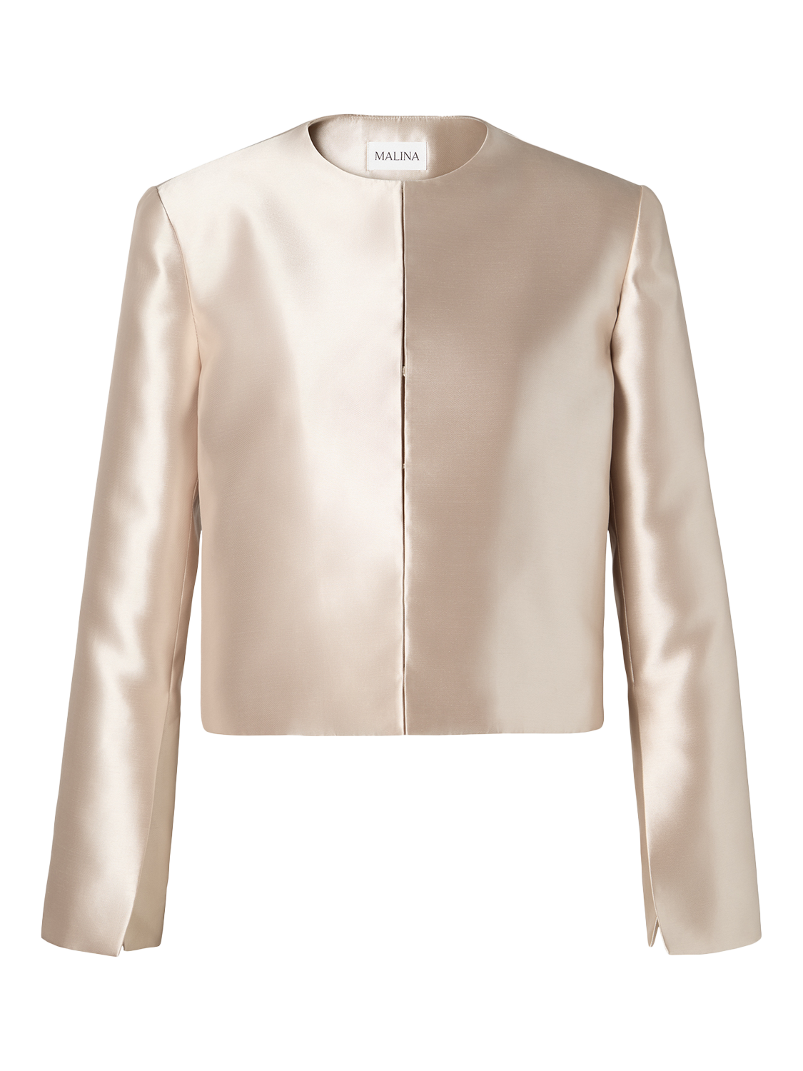 Product image 5 of 5, which shows Malina Ruthie Slit Sleeve Top, Soft Beige, XS