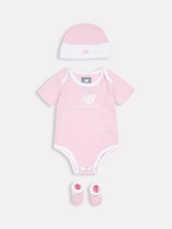 New Balance Baby Bodysuit and Booties Infant Gift Set, Lilac, Lilac