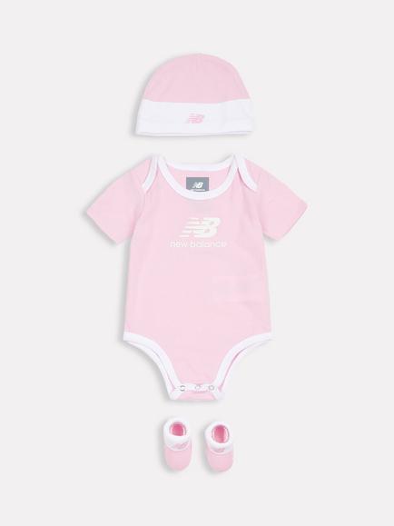 New Balance Baby Bodysuit and Booties Infant Gift Set, Lilac, Lilac