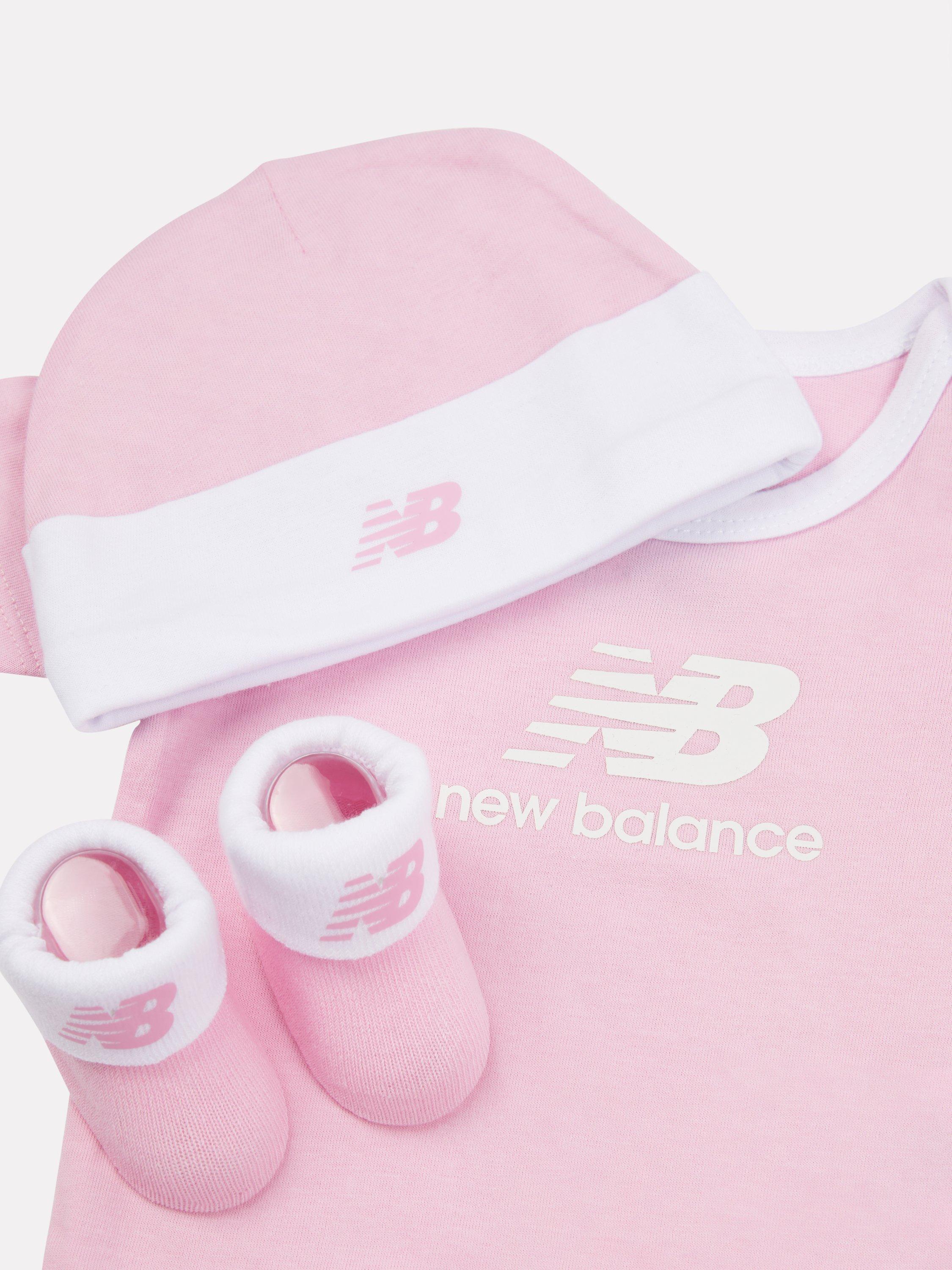 Product image 3 of 3, which shows New Balance Baby Bodysuit and Booties Infant Gift Set, Lilac, 0-6 months