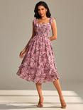 Jolie Moi Floral Print Midi Dress
