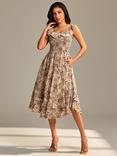 Jolie Moi Printed Sleeveless Midi Dress