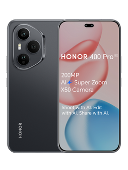 Honor 400 Pro Smartphone, Android, 12GB RAM, 6.7”, 5G, SIM Free, Midnight Black