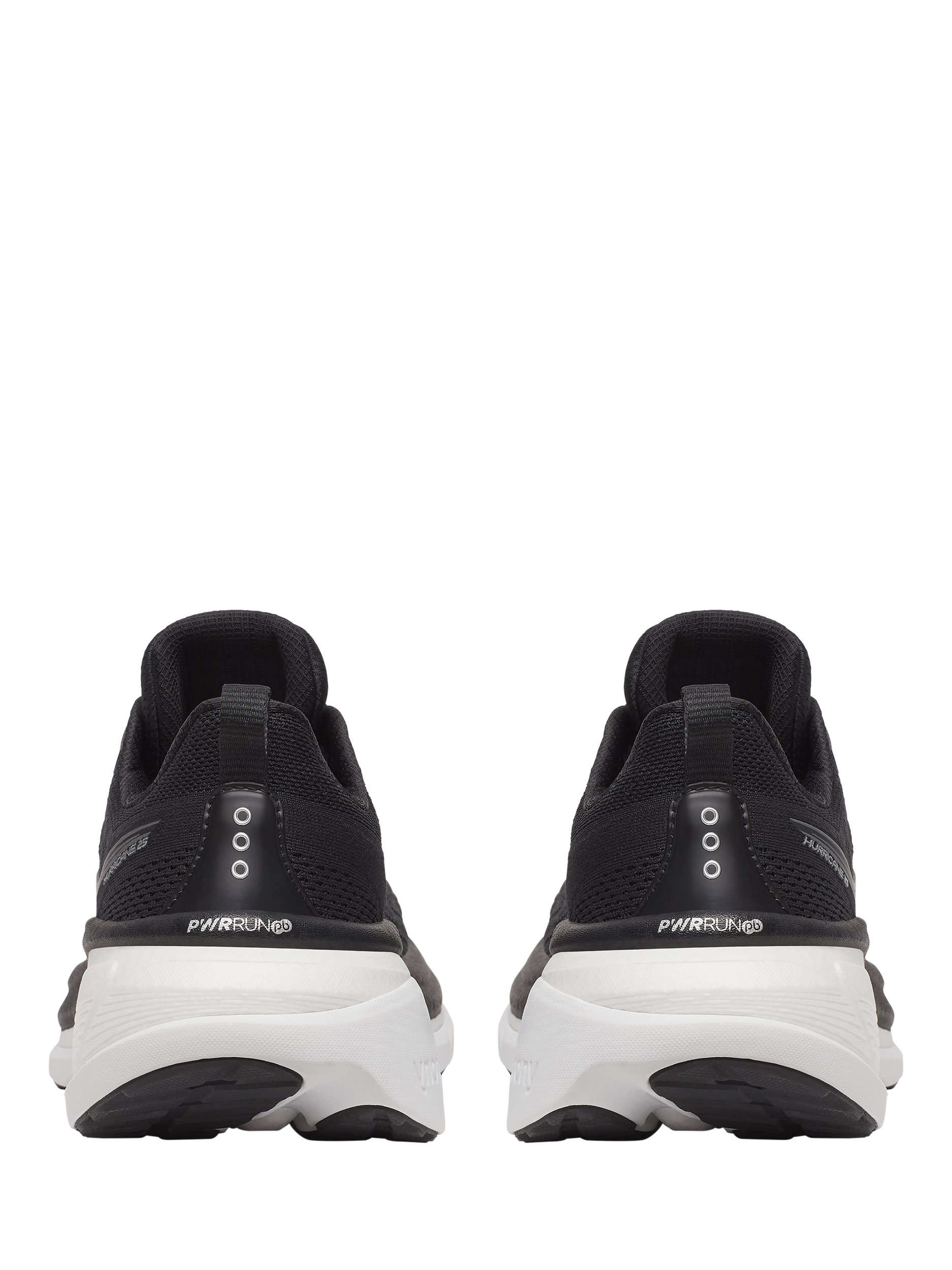Product image 4 of 6, which shows Saucony Hurricane 25 Running Shoes, Black/White, 4