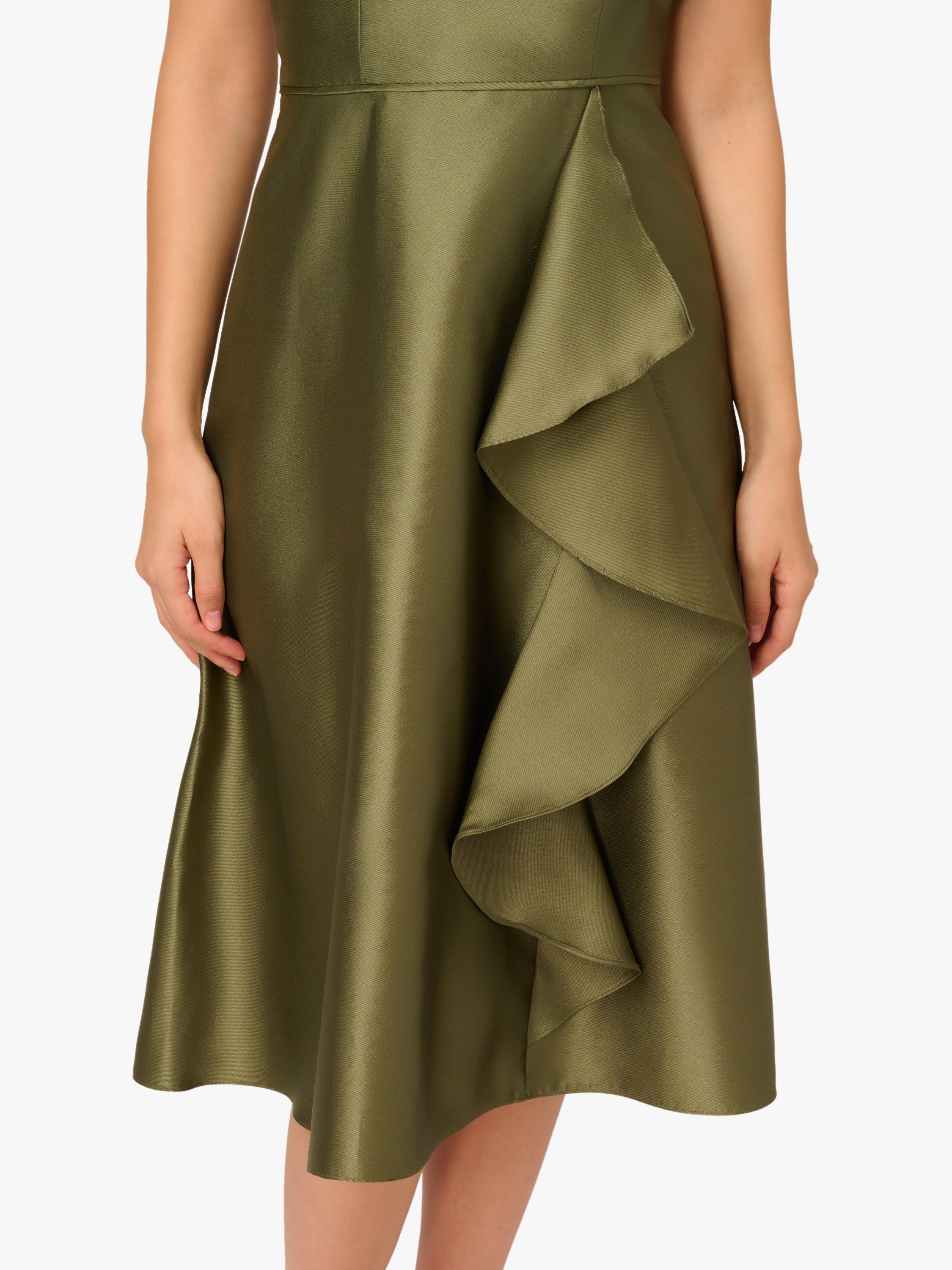knee length dresses for ladies Desert Flowe Sleeveless Mikado Fit And Flare Midi Dress With V-Back main image 0