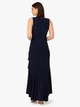 Adrianna Papell Studio Flounce Ruffle Jersey Maxi Dress