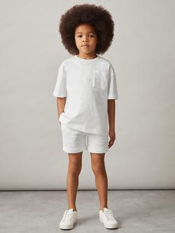 Reiss Tane Cotton Washed Crew Neck Short Sleeve T-Shirt, Off White