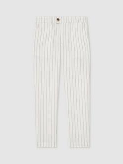 Reiss Kids' Easton Trousers, White - view 2, White