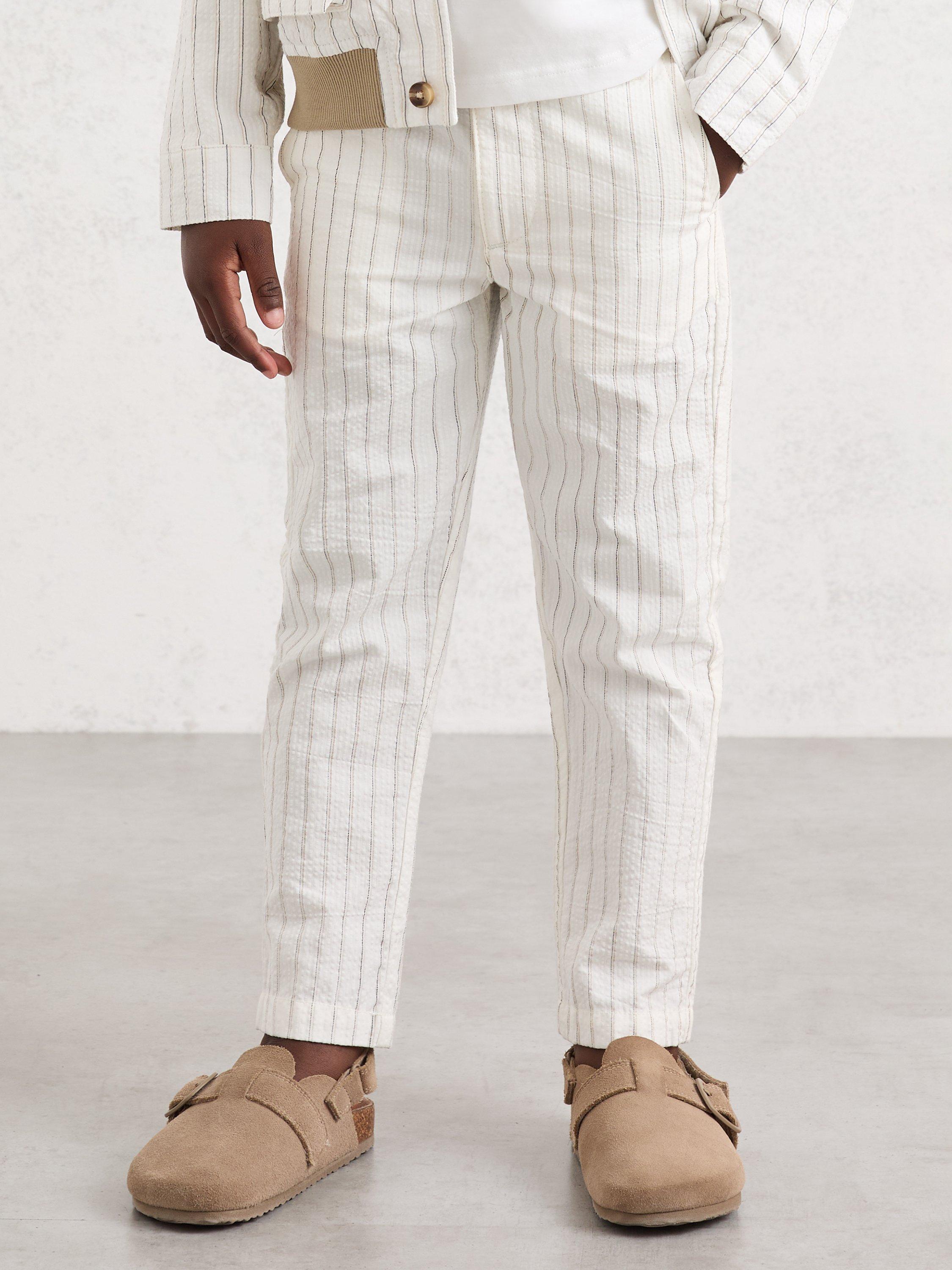 Product image 3 of 4, which shows Reiss Kids' Easton Trousers, White, 4-5 years