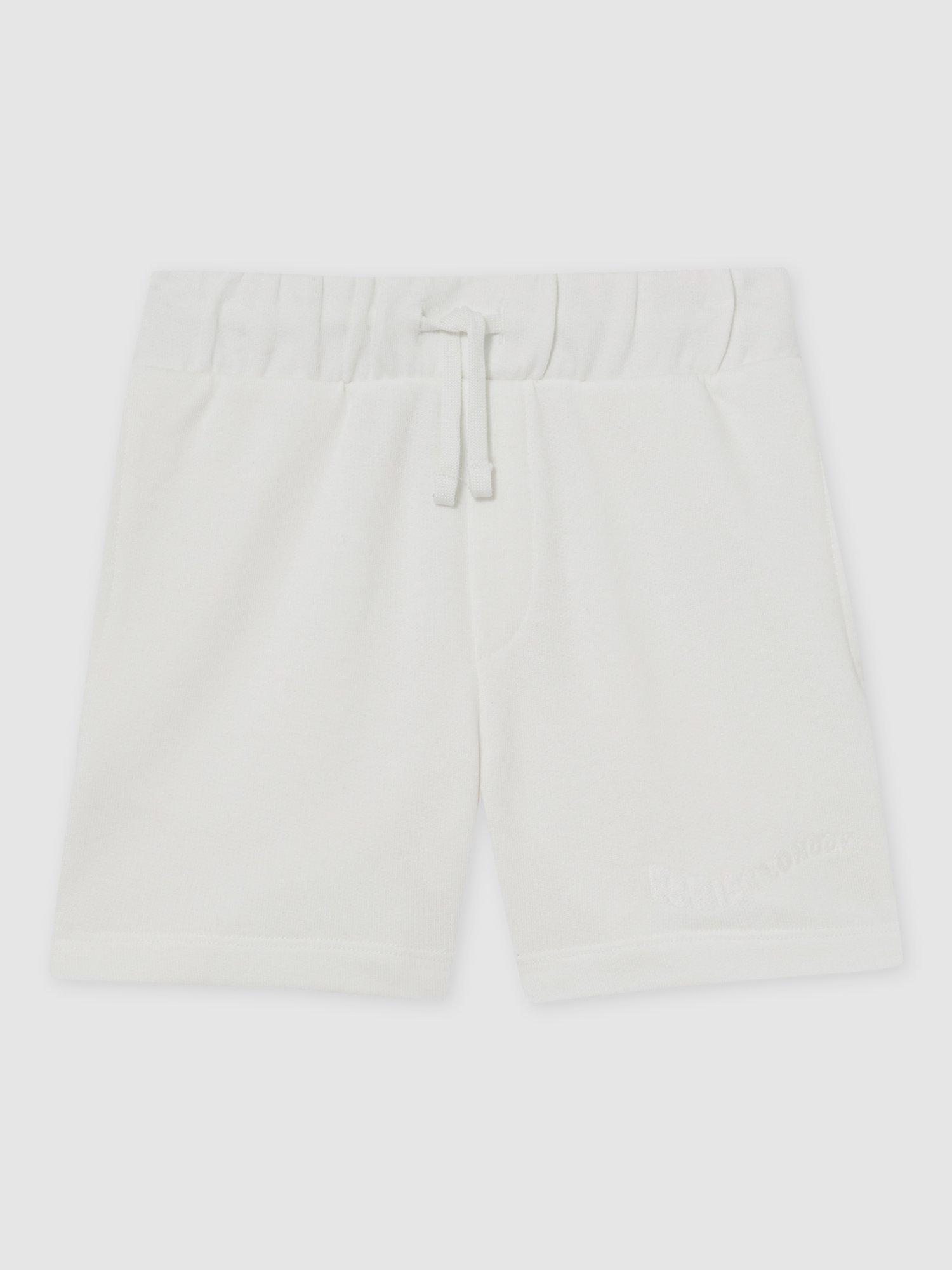 Product image 4 of 5, which shows Reiss Perry Cotton London Palm Washed Shorts, Off White, 3-4 years