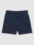 Reiss Perry Cotton London Palm Washed Shorts, Washed Navy