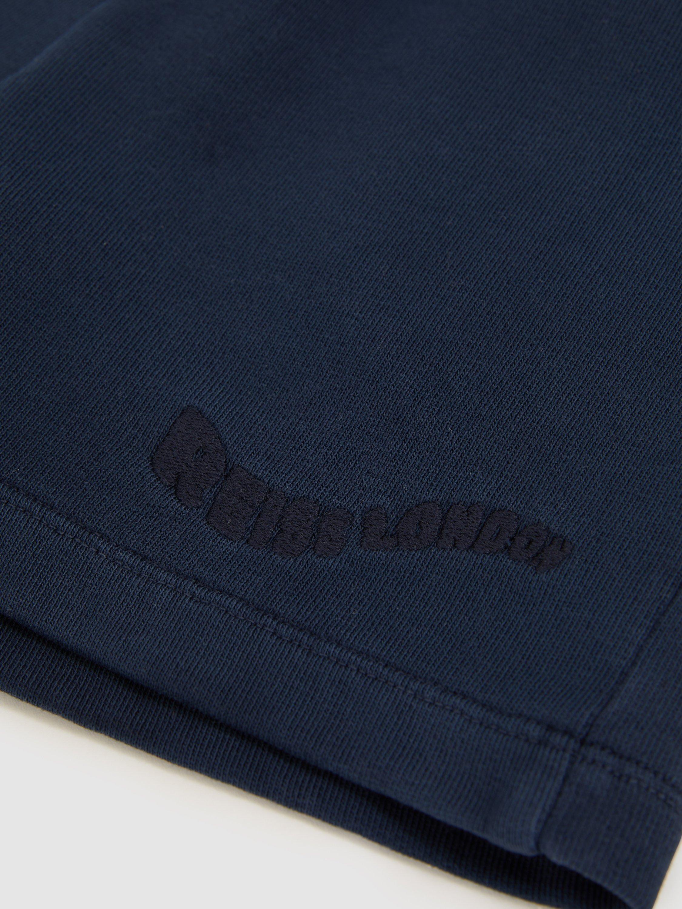 Product image 4 of 4, which shows Reiss Perry Cotton London Palm Washed Shorts, Washed Navy, 3-4 years