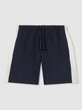 Reiss Tino Colourblock Plisse Textured Shorts