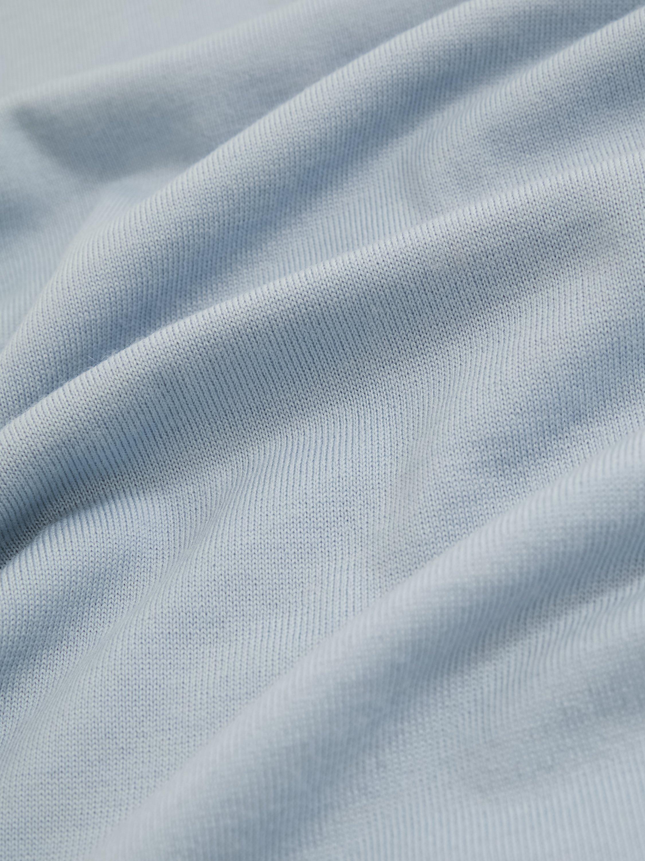 Product image 4 of 4, which shows Reiss Wessex Wool Fitted Jumper, Soft Blue, XS