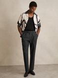 Reiss Strap Wool Blend Tapered Trousers