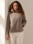 Truly Boucle Sherpa 1/2 Zip Jumper, Oatmeal