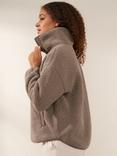 Truly Boucle Sherpa 1/2 Zip Jumper, Oatmeal