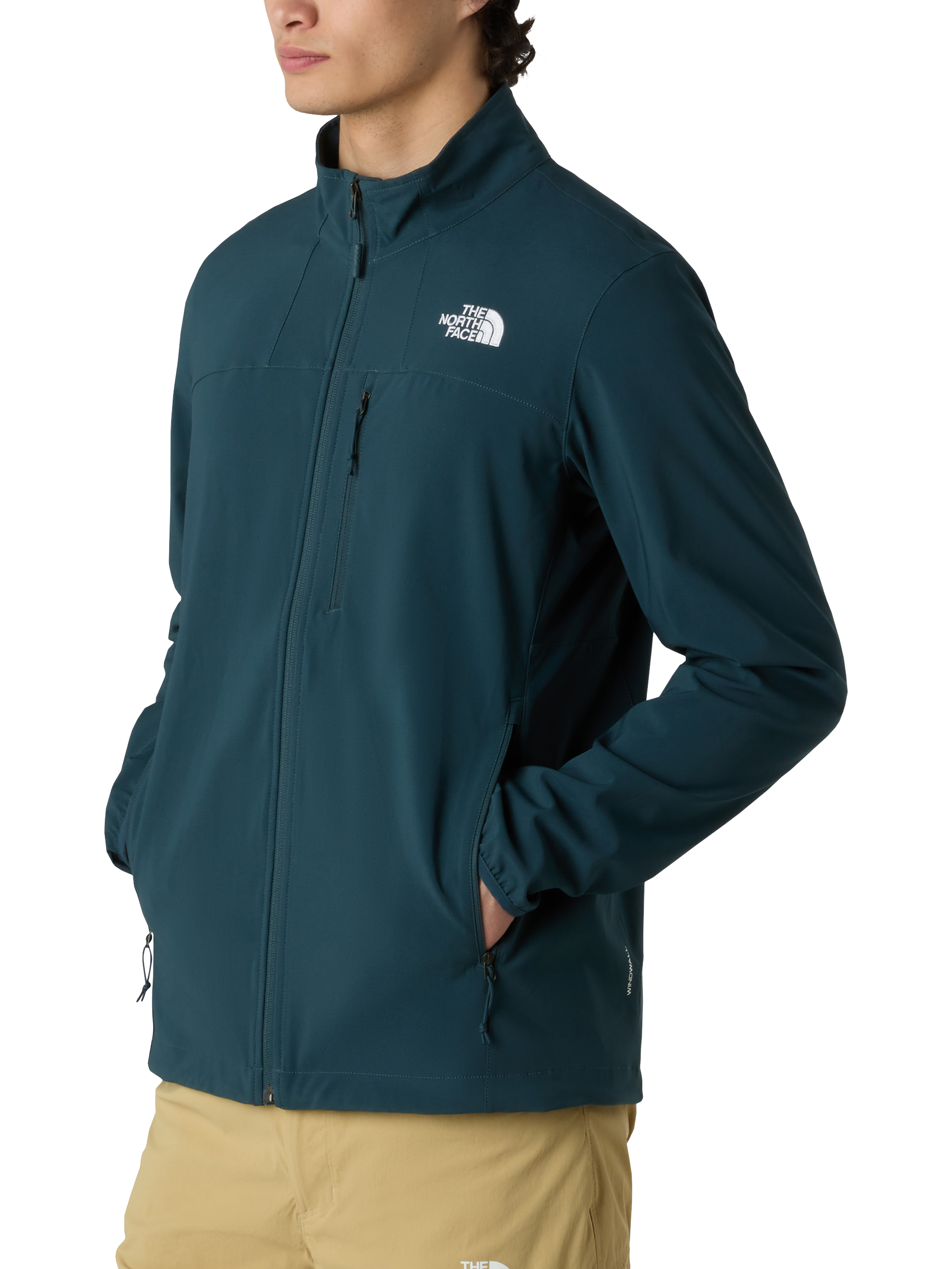 Product image 3 of 6, which shows The North Face Nimble Windproof Jacket, Deep Cypress, S