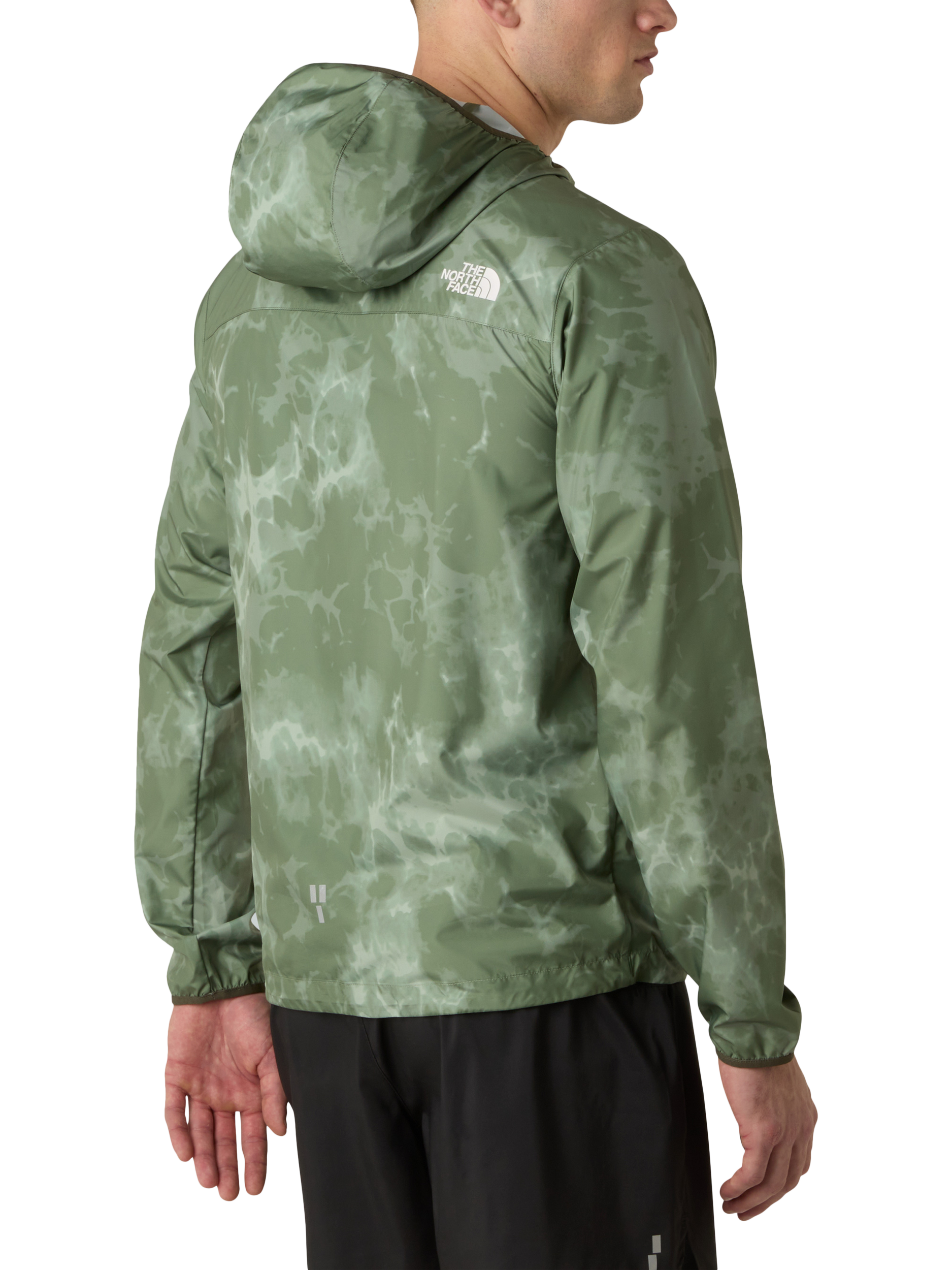 Product image 2 of 6, which shows The North Face Men's Higher Run Printed Wind Jacket, Bark Mist, S