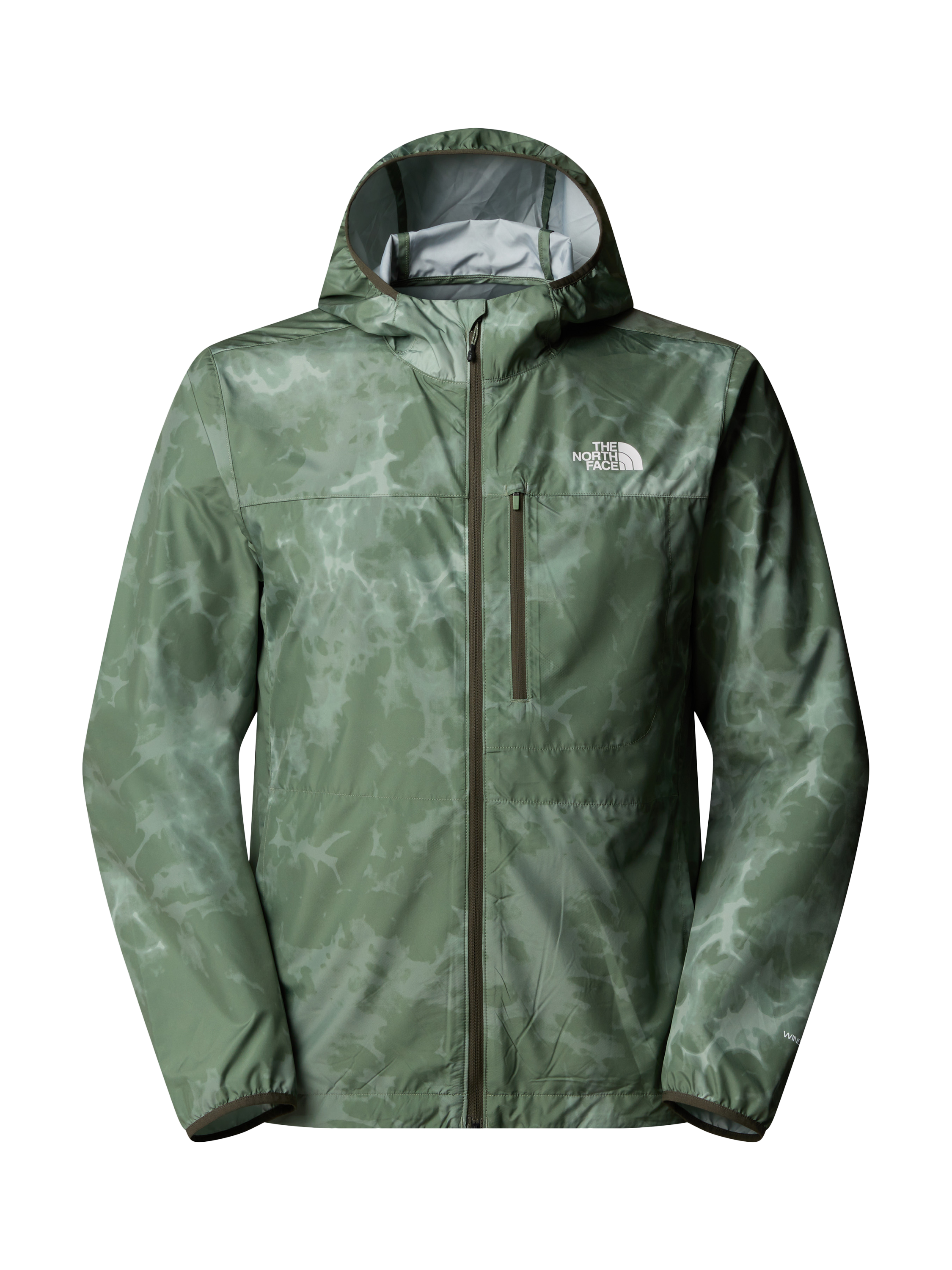 Product image 4 of 6, which shows The North Face Men's Higher Run Printed Wind Jacket, Bark Mist, S