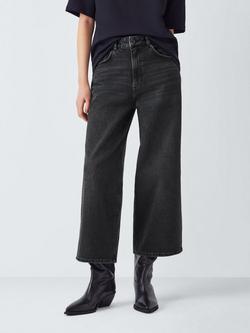 AND/OR Westlake Wide Leg Cropped Jeans, Washed Black