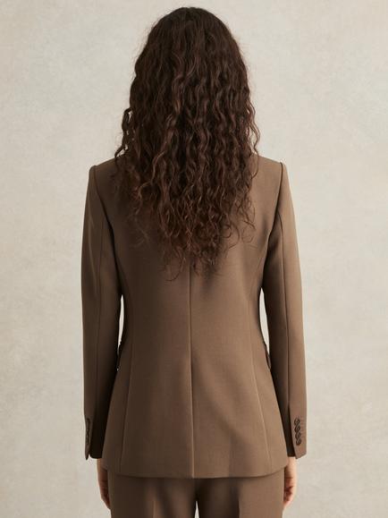 Reiss Petite Gabi Tailored Single Breasted Suit Blazer - view 2, Mink Neutral
