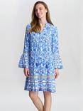 Gina Bacconi Eva Marie Kaftan Shirt Dress, Blue