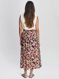 Gina Bacconi Emi Floral Midi Skirt, Black/Multi