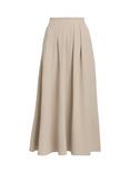 Gina Bacconi Ethel Pleat Midi Skirt, Beige