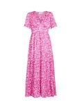 Gina Bacconi Deeann Floral Maxi Dress, Fuchsia