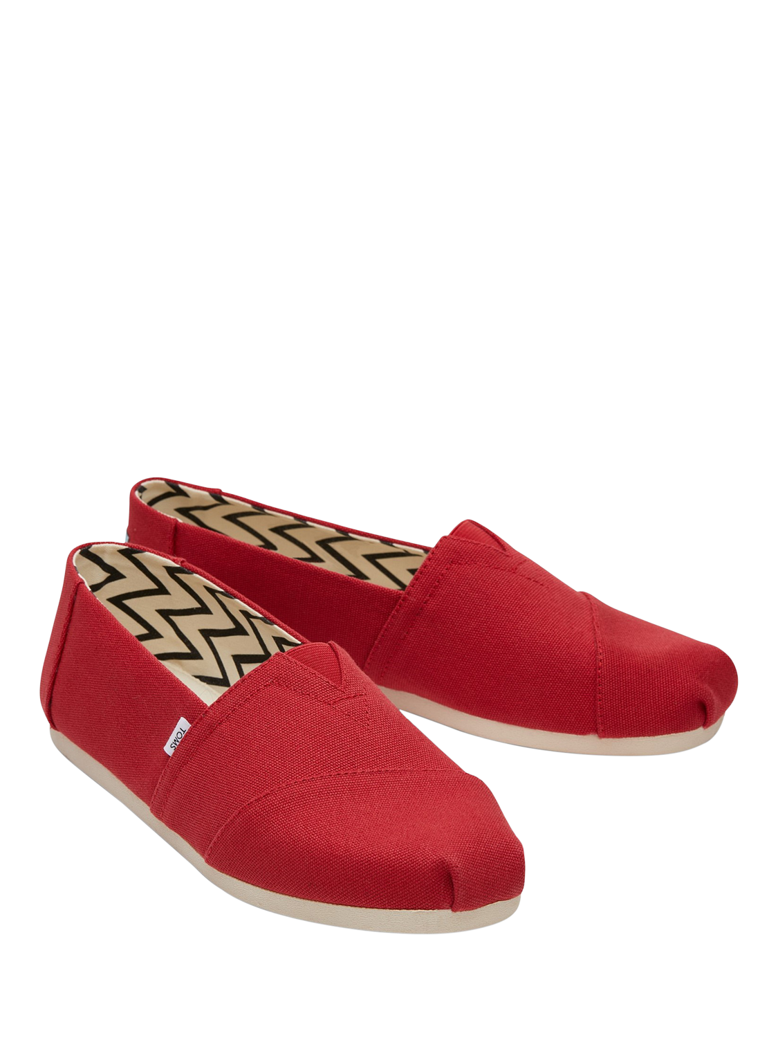 Product image 2 of 5, which shows TOMS Alpargata Slip On Cotton Espadrilles, Red, 7
