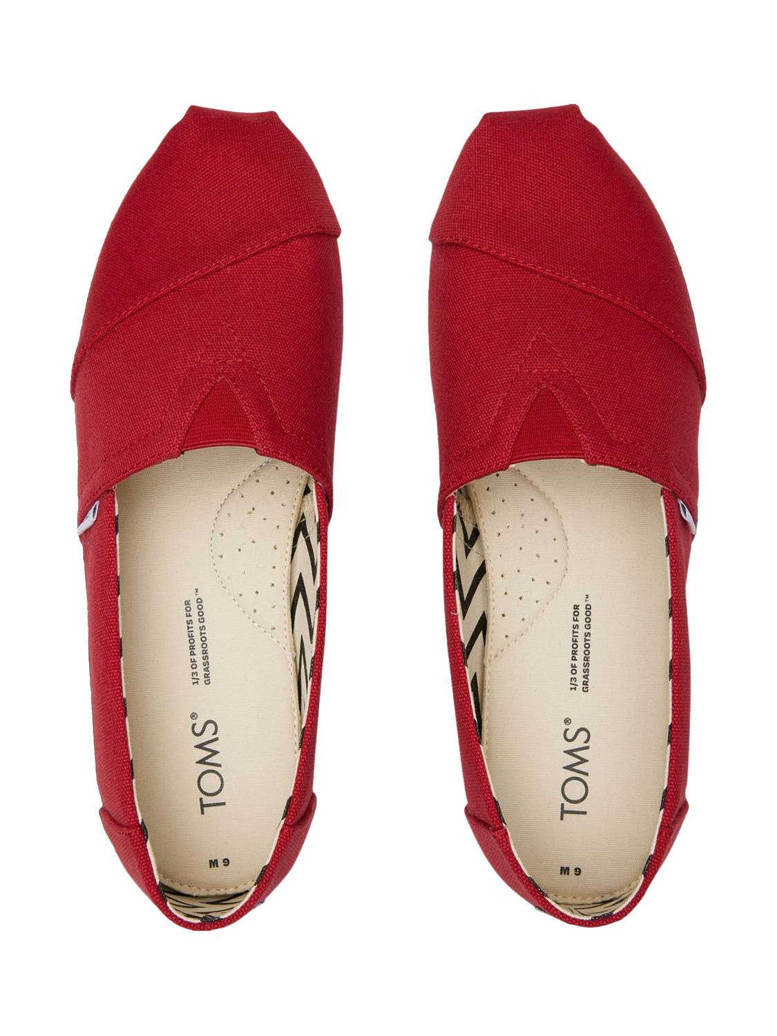 Product image 5 of 5, which shows TOMS Alpargata Slip On Cotton Espadrilles, Red, 7