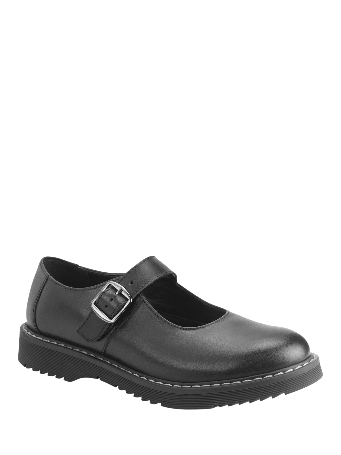 Product image 3 of 6, which shows Start-Rite Kids' Embrace Leather Blend Buckle School Shoes, Black Leather, EU33