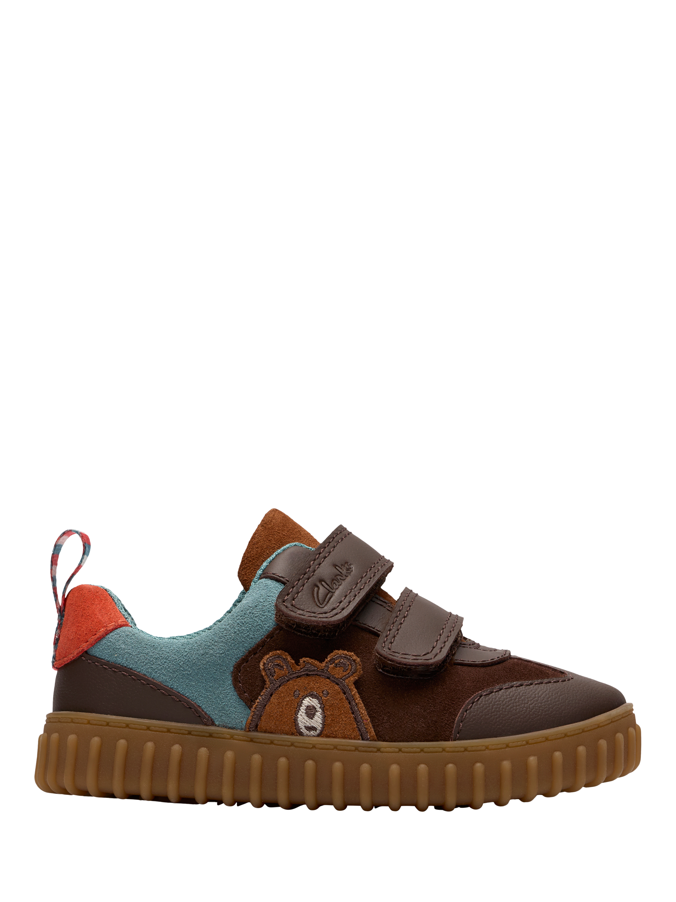 Clarks Kids' Cove Den T Leather Shoes, Chestnut