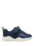 Clarks Kids' Feather Ath Panelled Trainers, Navy