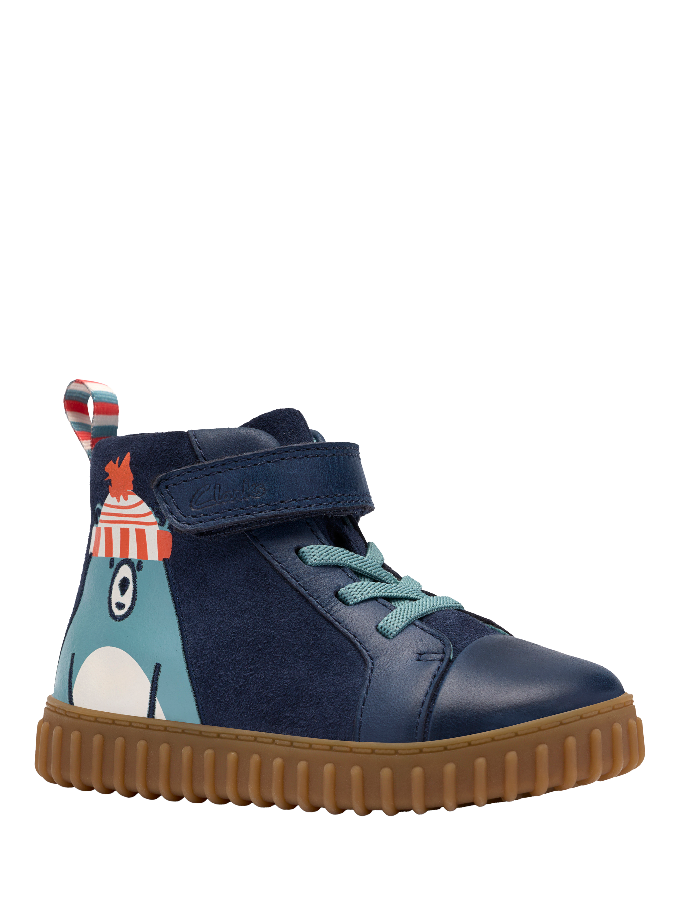 Product image 4 of 6, which shows Clarks Kids' Cove Kind T Boots, Navy, 3 F Jnr