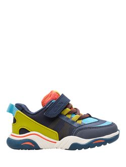 Clarks Kids' Feather Track Trainers, Navy Combi, Navy Combi