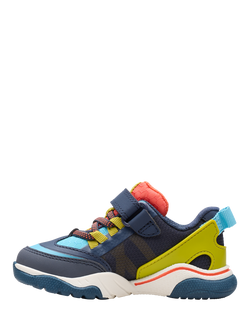 Clarks Kids' Feather Track Trainers, Navy Combi - view 2, Navy Combi